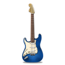 guitar, stratocastor, Blue Black icon