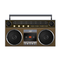 Brown, Boombox Black icon