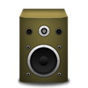 Orange, speaker Black icon