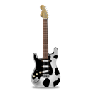 guitar, cow, stratocastor Black icon