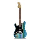 stripes, stratocastor, guitar Black icon