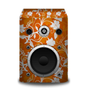 speaker, Flower Black icon