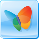 microsoft, Logo, Live, square, Msn, butterfly, Hotmail LightSkyBlue icon