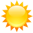 hot, temperature, weather, Heat, meteorology, summer, sun, season, sunrise, Clear Gold icon