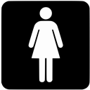 Women, Toilets Black icon