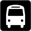 public, transportation, Bus Black icon