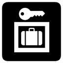 lockers, baggage Black icon