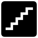Stairs Black icon