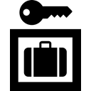 lockers, baggage Black icon