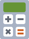 Calc, math, calculate, calculator Icon