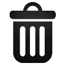 Close, Recyclebin Black icon