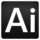 adobe, illustrator Black icon