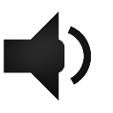 medium, volume Black icon