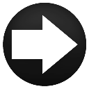 Arrow, Circle, right Black icon