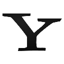 yahoo Black icon