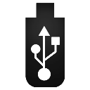 Usb, drive Black icon