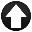 Circle, Up, Arrow Black icon