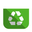 Full, recycling, Bin ForestGreen icon