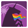 Attack, Unicorn DarkSlateGray icon