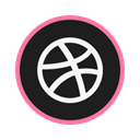 Dribble Black icon