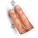 swipe, vertically, Gesture Black icon