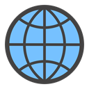 globe LightSkyBlue icon