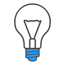 lightbulb Black icon