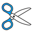 scissors Black icon