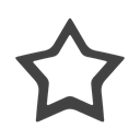 star, M, Empty Black icon