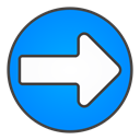 right, Circle, Arrow DodgerBlue icon