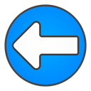Arrow, Circle, Left DodgerBlue icon