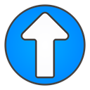 Up, Circle, Arrow DodgerBlue icon