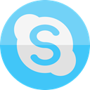 Skype LightSkyBlue icon