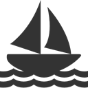 Boat, sail DarkSlateGray icon