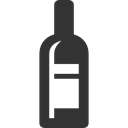 Bottle, wine Black icon
