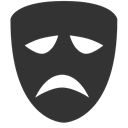 Mask, tragedy DarkSlateGray icon