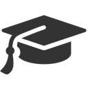 graduation, Cap DarkSlateGray icon