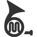 french, Horn DarkSlateGray icon