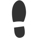 Left, shoe Black icon