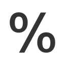 percentage Black icon