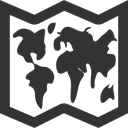 Map, world DarkSlateGray icon
