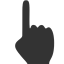 Finger, One DarkSlateGray icon