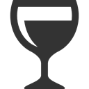 glass, wine DarkSlateGray icon