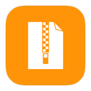 Metroui, Zip, Archive DarkOrange icon