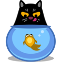 fish, Cat Black icon