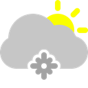 Moon, Cloud, snowflake Silver icon