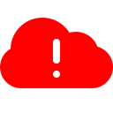 warning, Cloud Red icon