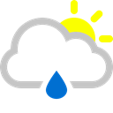 raindrop, sun Black icon