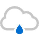 Cloud, raindrop Black icon