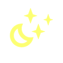 Stars, Moon Black icon